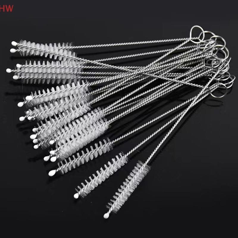 Kit De Escova De Limpeza De Canudo , Limpador De Tubo De Palha , Nylon , Aço Inoxidável , Cabo Longo , Escovas Para Canu