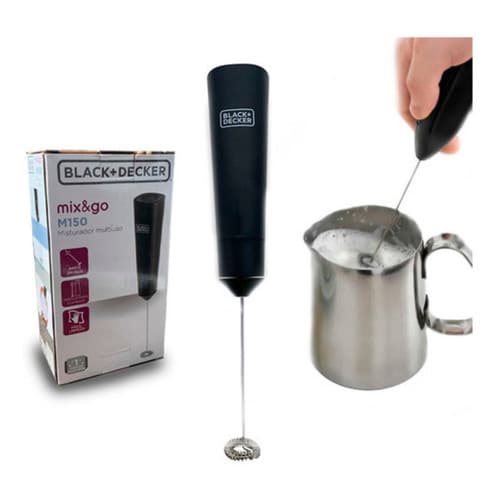 Mini Mixer Misturador Multiuso Portátil Sem Fio M150 Inox Resistente Pilha - Black Decker