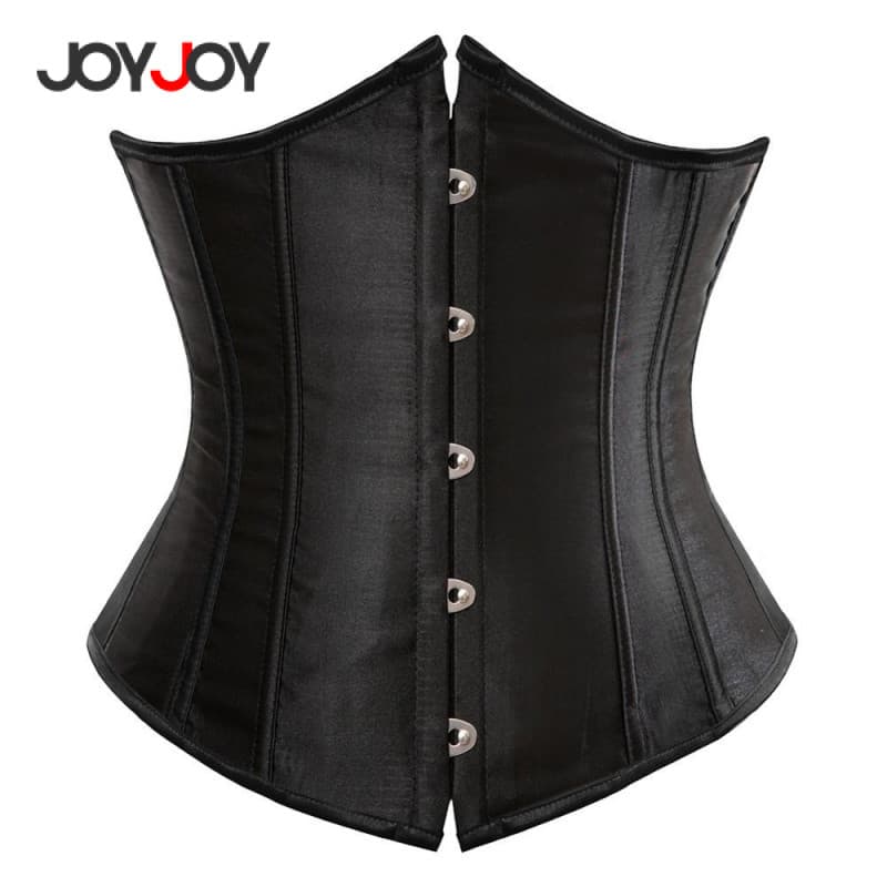 Corset Underbust de Cetim Sexy Espartilho Gótico, Cinta Modeladora Feminina Redutora, Bustier Top Workout Body