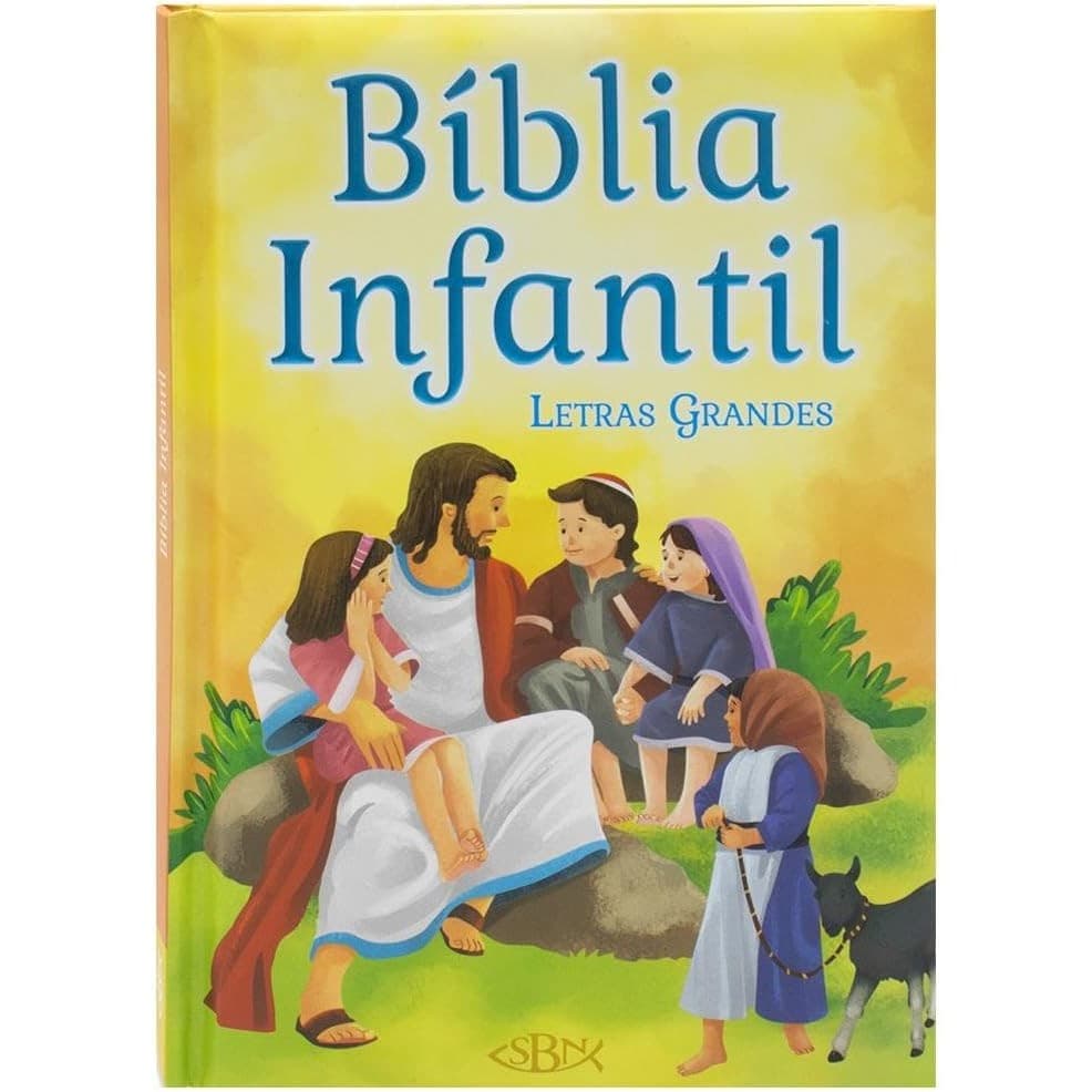 Bíblia Infantil Com Ilustrações e Letras Grandes | Bíblia Para Crianças | Capa Dura Almofadada