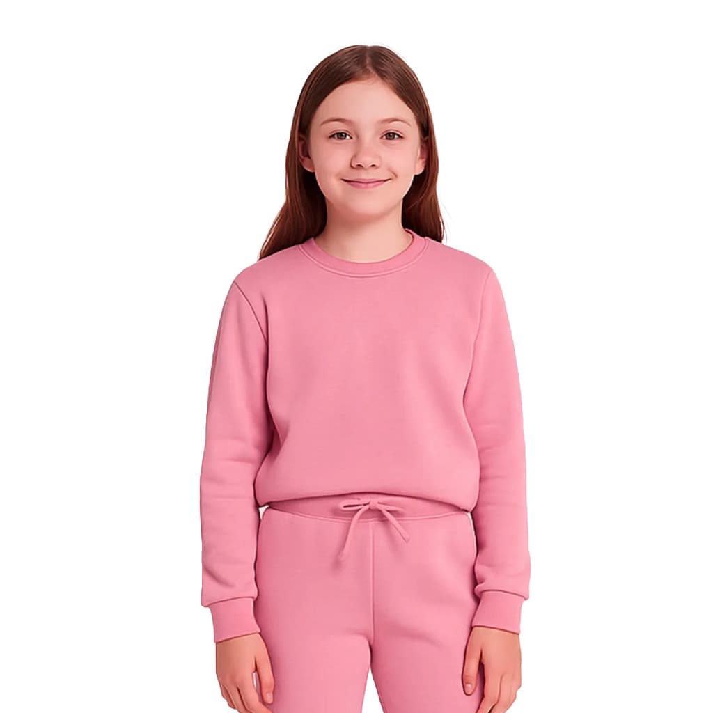 Blusa Moletom Frio Gola Redonda Modelo Infantil Confortável