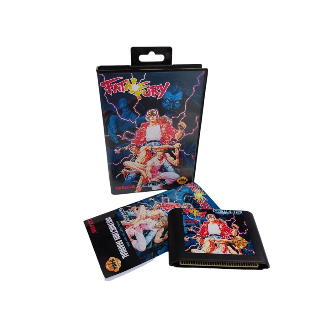 Jogo Fatal Fury para mega drive genesis com caixa plástica e manual completo novo