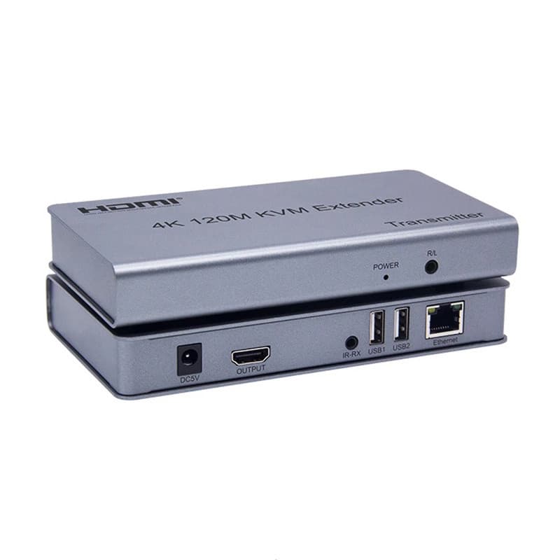 Extensor HDMI KVM 4k 120m Sobre RJ45 Ethernet Cat5e Cat6 Cabo Transmissor E Receptor De Áudio Vídeo Conversor Suporte US