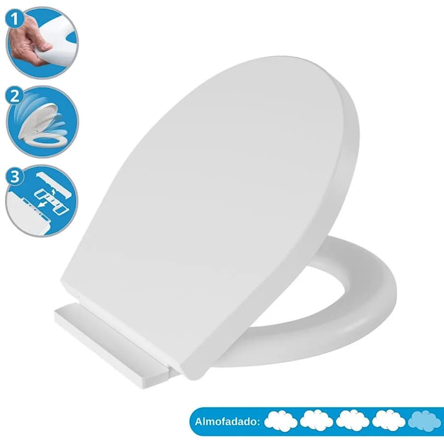 ASSENTO 3 EM 1 ALMOFADADO SOFT CLOSE ASTRA OVAL