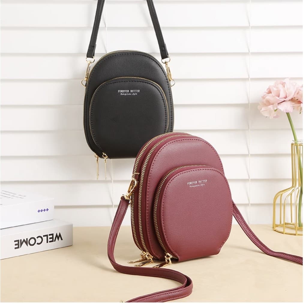 Bolsa de celular da moda, carteira feminina, longa, multifuncional, mini bolsa de ombro transversal