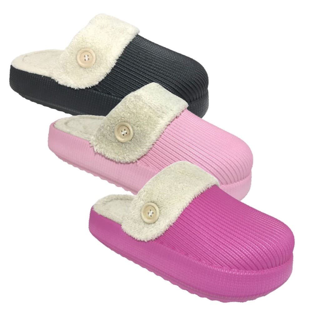 Chinelo Nuvem Pantufa Babuche Pelo Anatomico Macio Confortavel Inverno Yvate BGX81x
