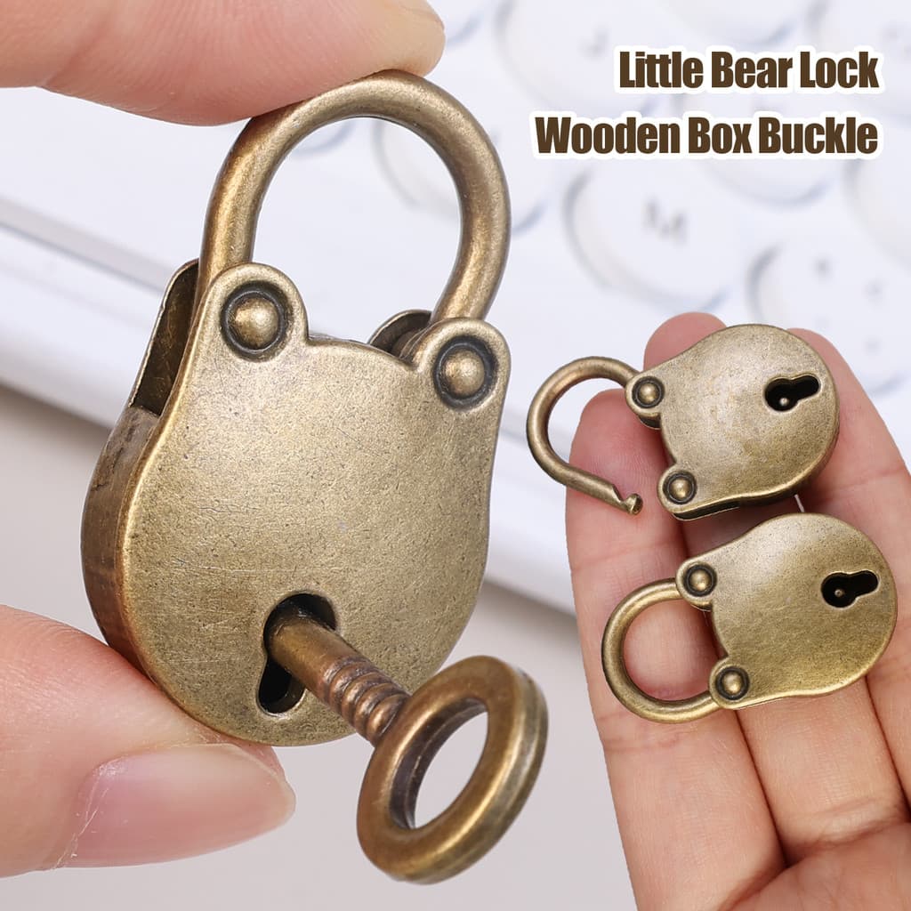 1 Conjunto De Cadeados Vintage Antigos De Metal Com Chave-Pequena Caixa De Bagagem Lock-Mini Ferramenta Doméstica De Lig