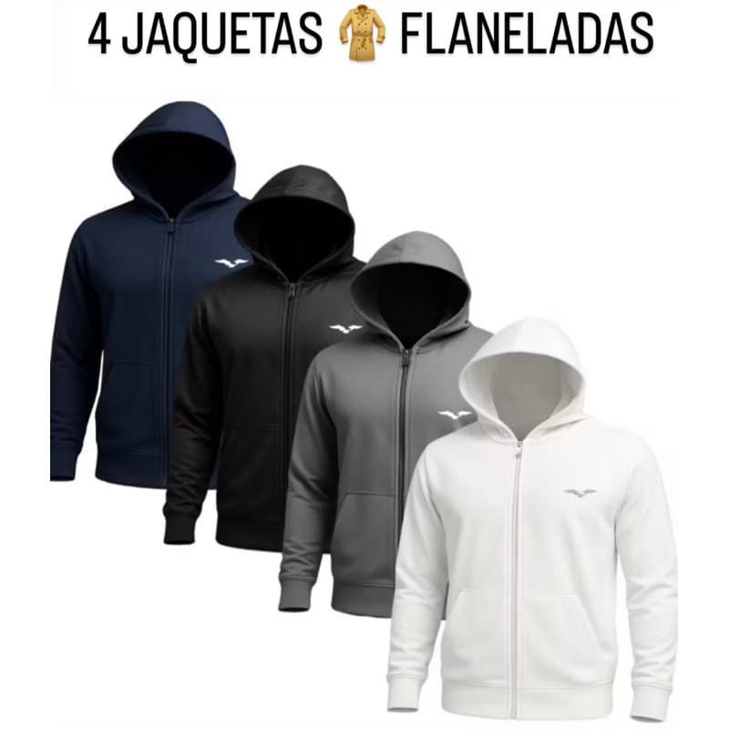 JAQUETAS FLANELADAS ÓTIMA PRA O FRIO