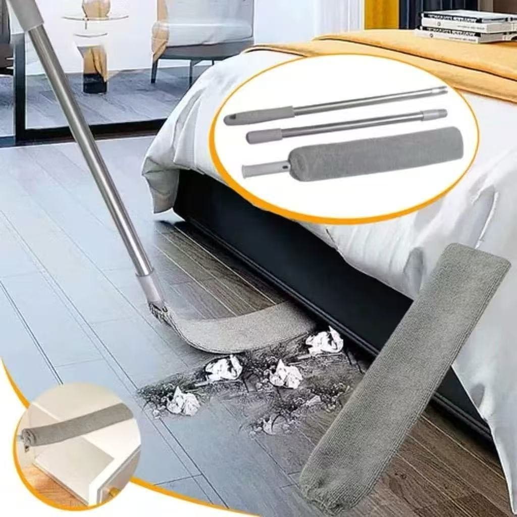 Espanador de Pó Mop Limpa Poeira Flexível Lugar Estreito de Aço Plástico e Poliéster