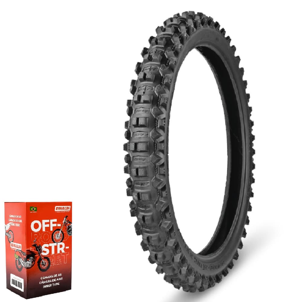 Kit Pneu Crf 230 80/100-21 51m Mx77 Medium Soft Borilli + Câmara