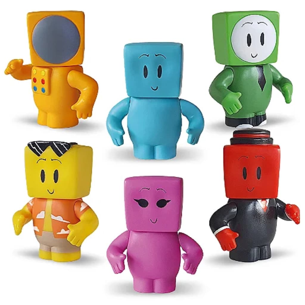 1 Boneco Vinil Gamer Skin Mine Turma do Problems Articulado Youtuber Colecionável