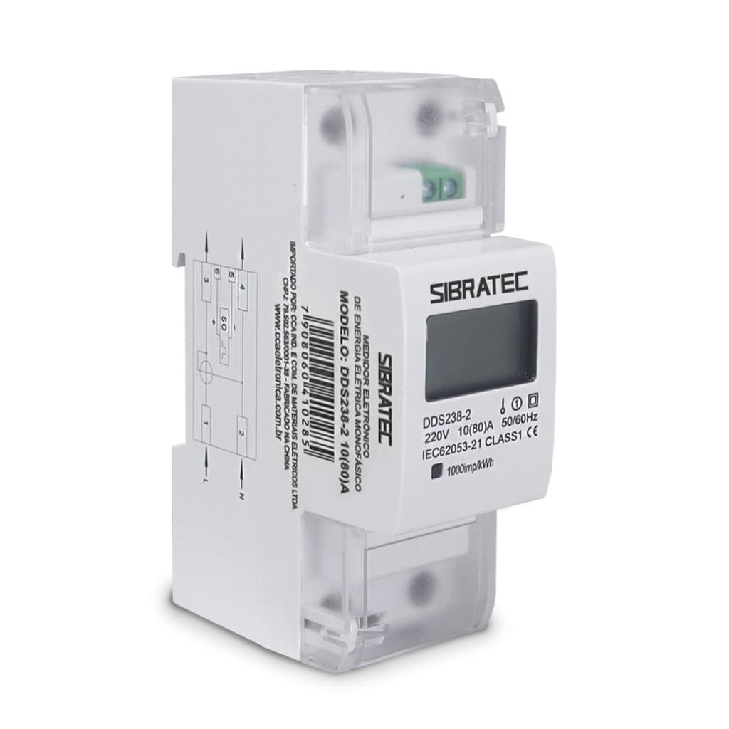 Medidor De Energia (kwh) Monofásico Medição Direta Até 80A