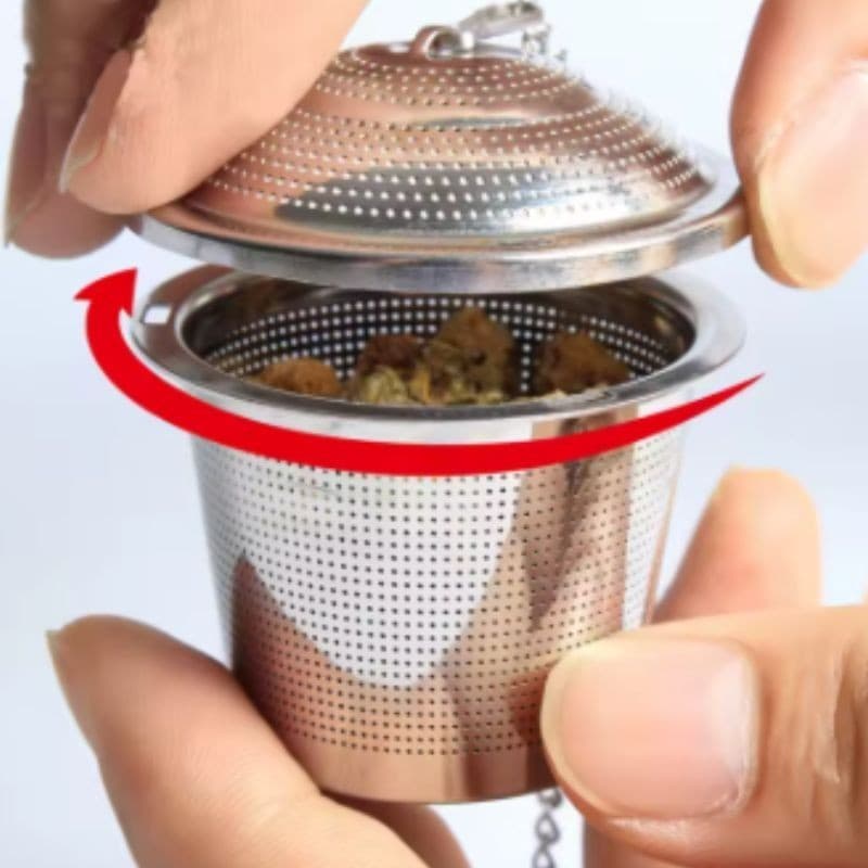 Infusor de Chá em Aço Inoxidável com Corrente Reforçada – 4,5 x 3 cm WL-2470