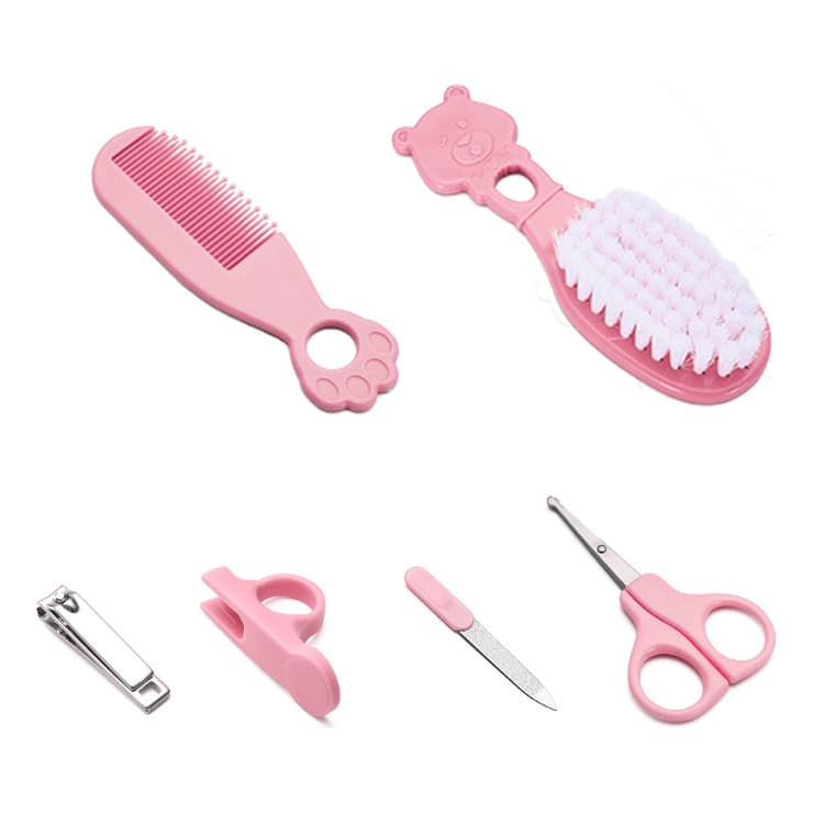 Kit Acessórios Bebê Recém Nascido Cortador De Unha E Escova