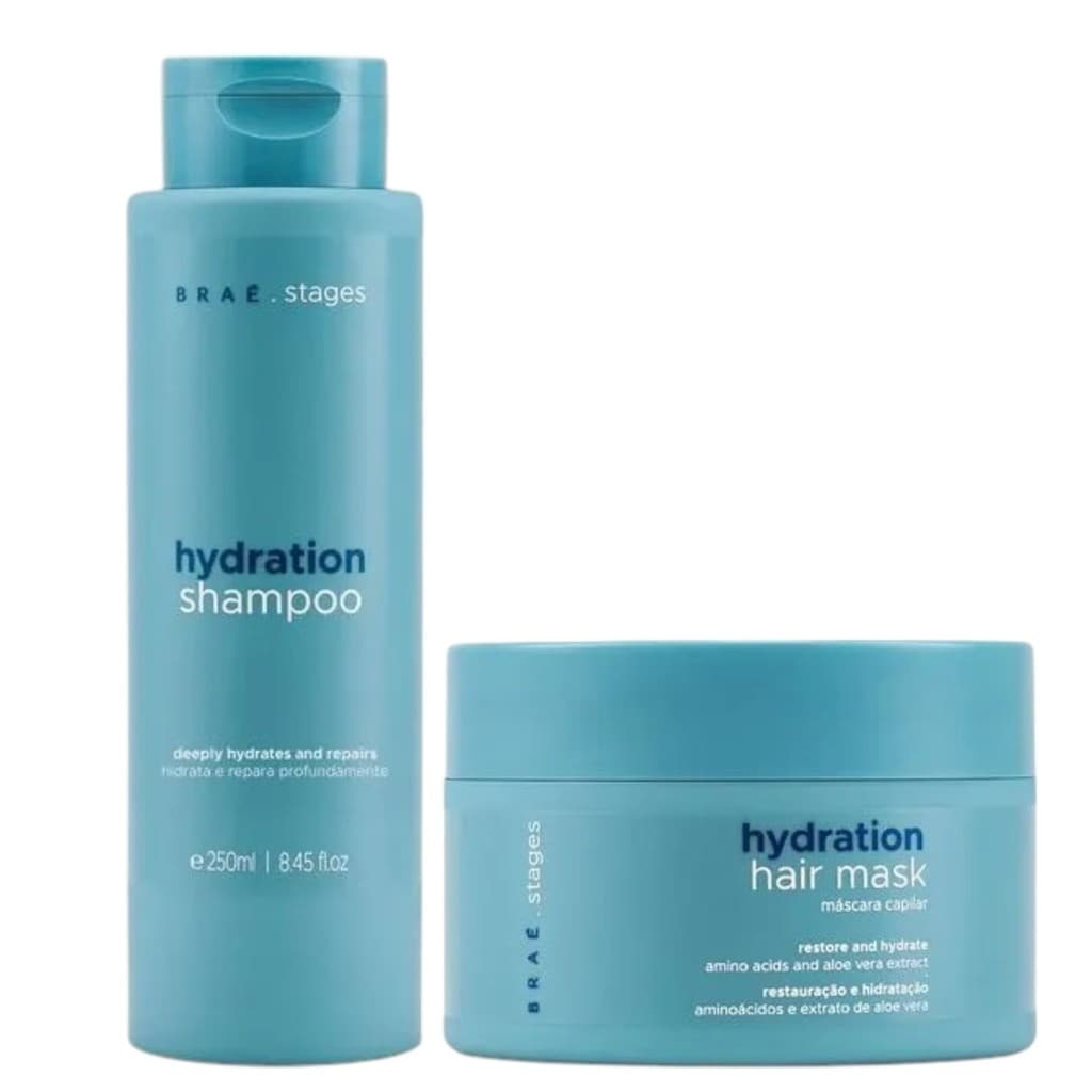 Kit Braé Stages Hydration Shampoo 250ml e Máscara 200g