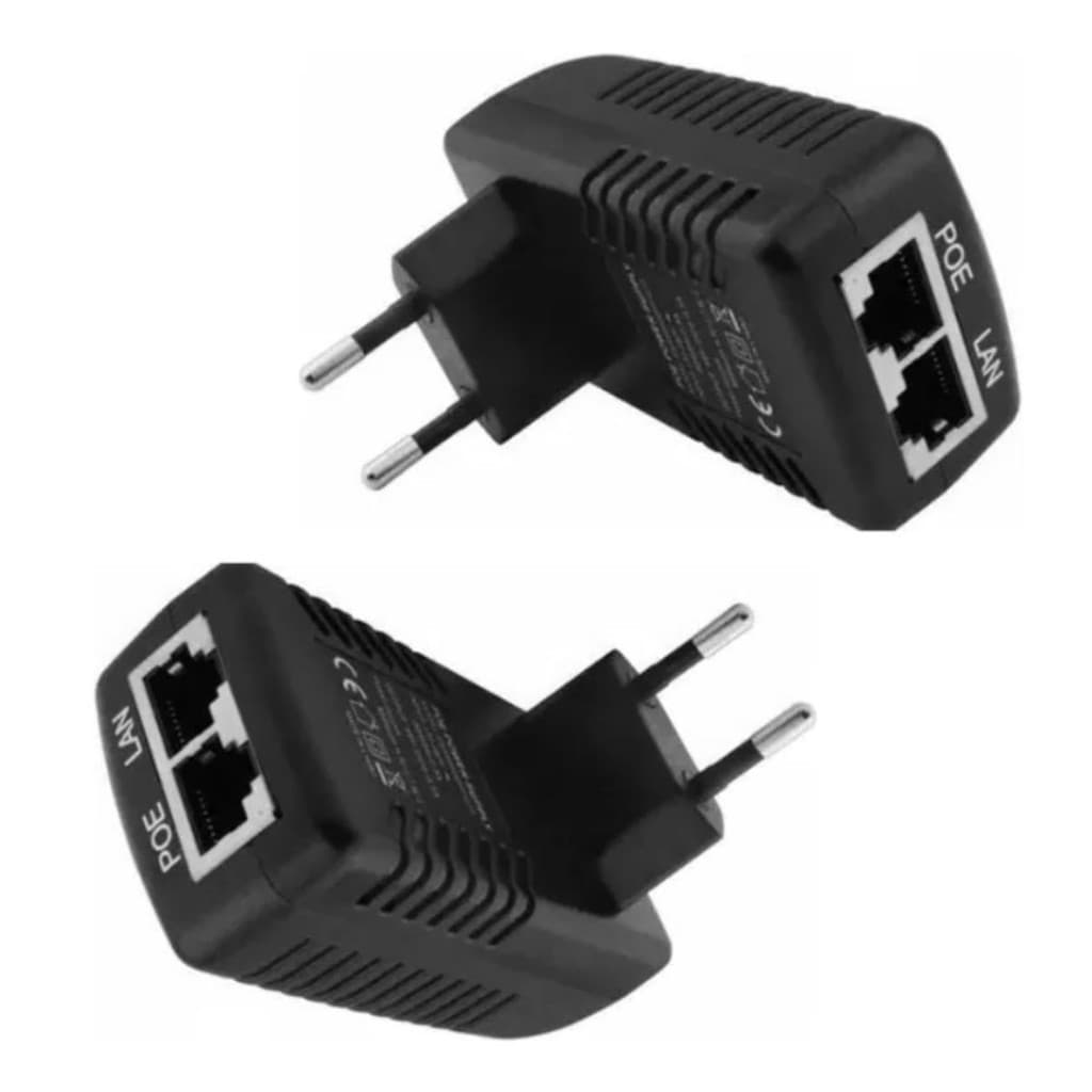 Oferta com 2 Fonte Poe 48v 500ma 0,5a Roteadores Rede Câmera Bivolt