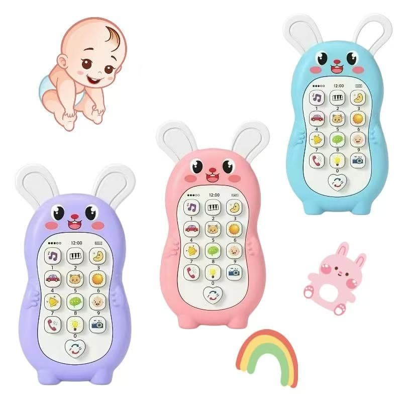 Telefone De Brinquedos Para Bebês Crianças Música Dormir Com Simulação Educativo Infantil Mordedor