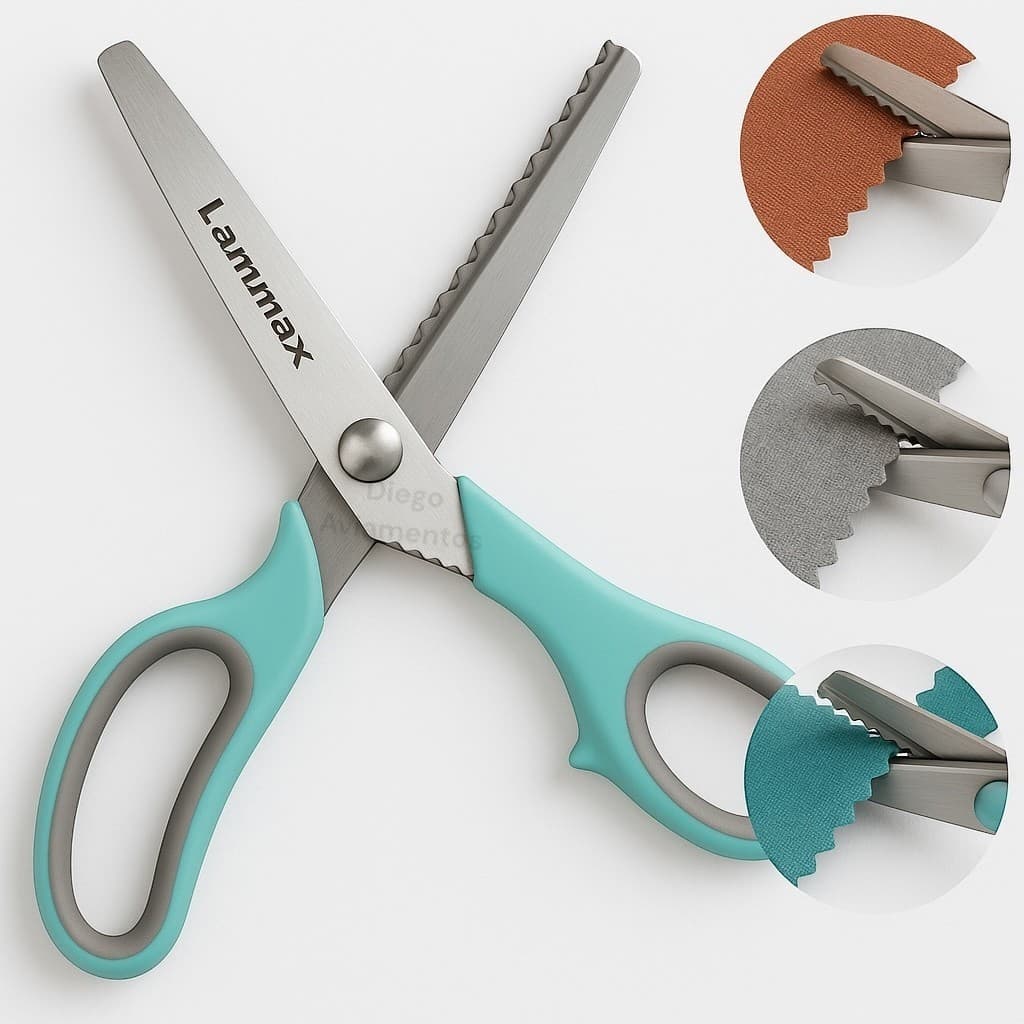 Tesoura De Picotar Escalope Lanmax Corte Arredondado Profissional Escalope Lanmax Papel Eva Tecido
