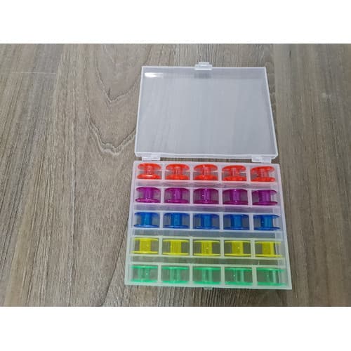 Estojo Caixa Box Bobinas Altas 25 Unid Colorida Máquina