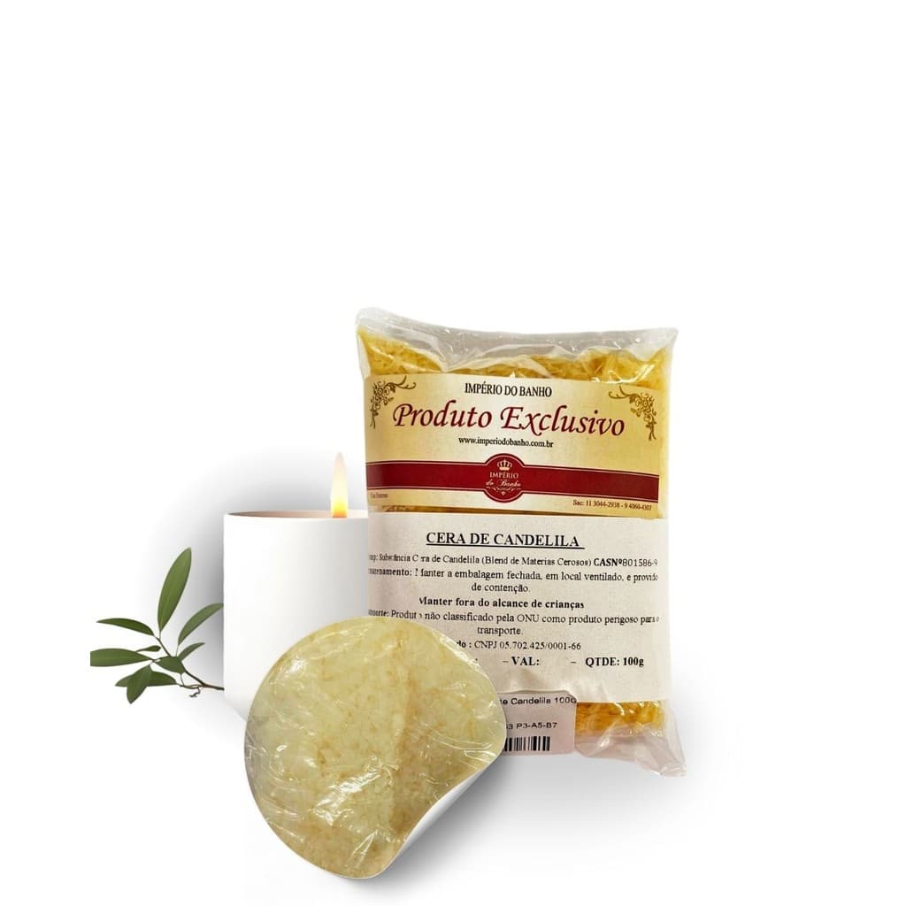 Cera de Candelila 100g Vegetal Pura para Cosméticos Veganos e Velas Artesanais