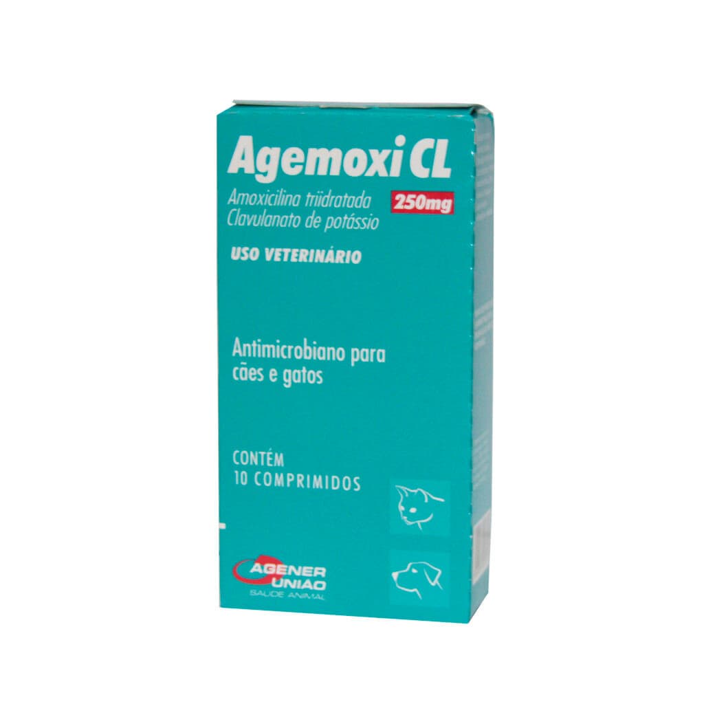 Agemoxi CL 250mg com 10 comprimidos - Cães e gatos