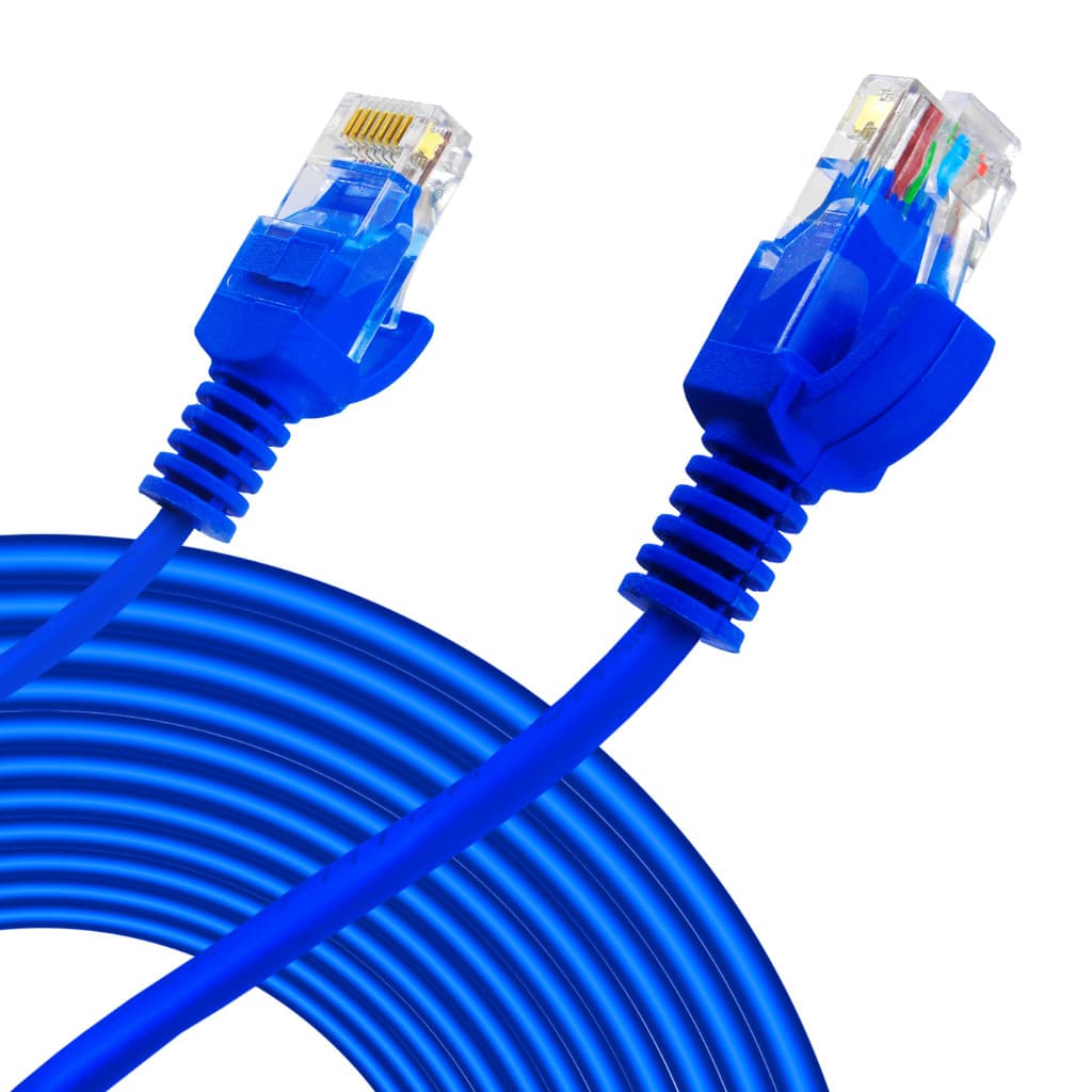 Cabo Fio De Internet Rede Rj45 Cat5 100mbps 30 Metros Azul