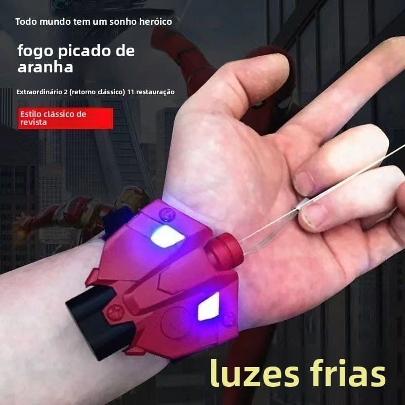 【pronto para enviar】lançador de teia Lançador do Homem-Aranha é realmente um lançador de cordas com luvas de corda