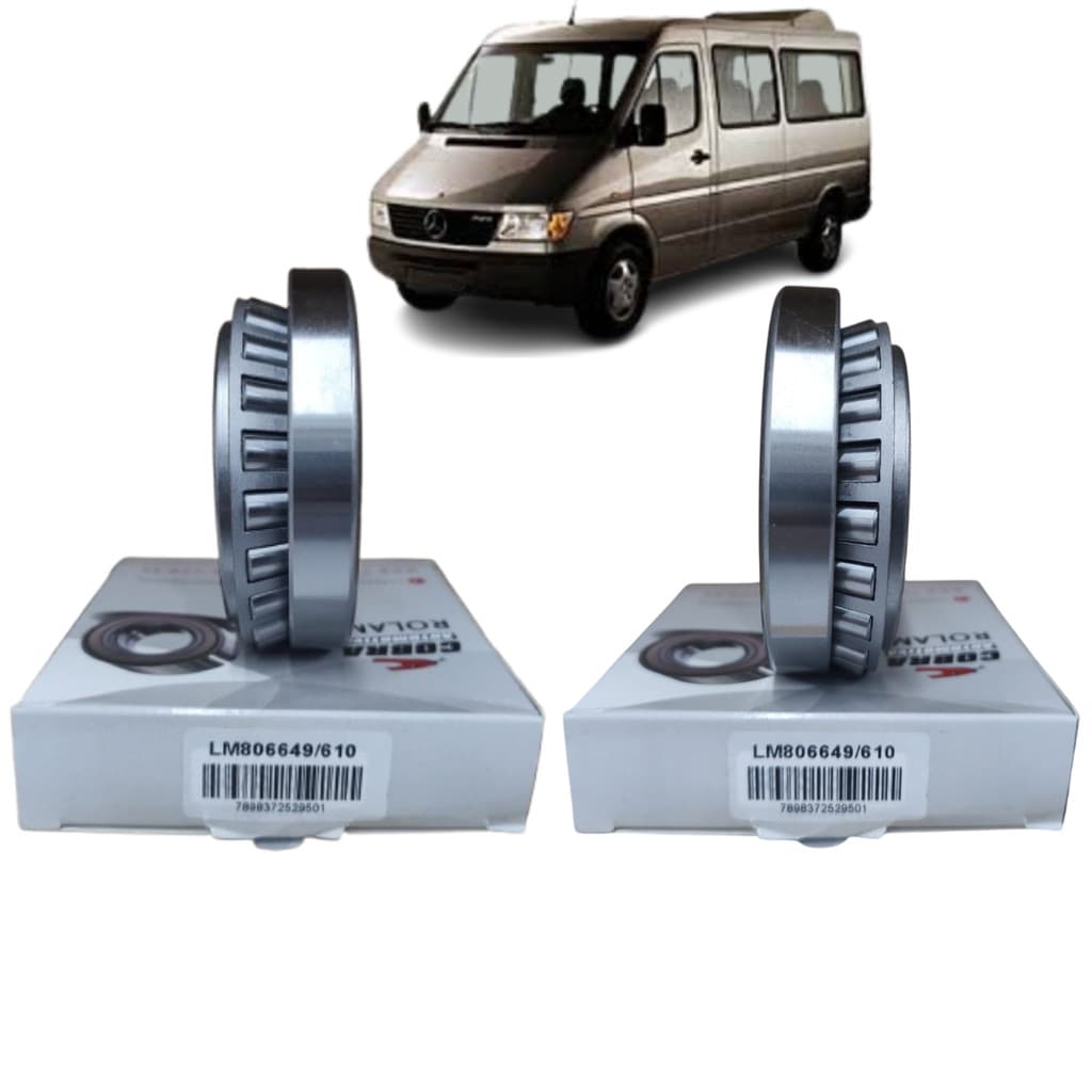 KIT 2 ROLAMENTO CAIXA SATELITE MERCEDES SPRIMTER LM806649/10