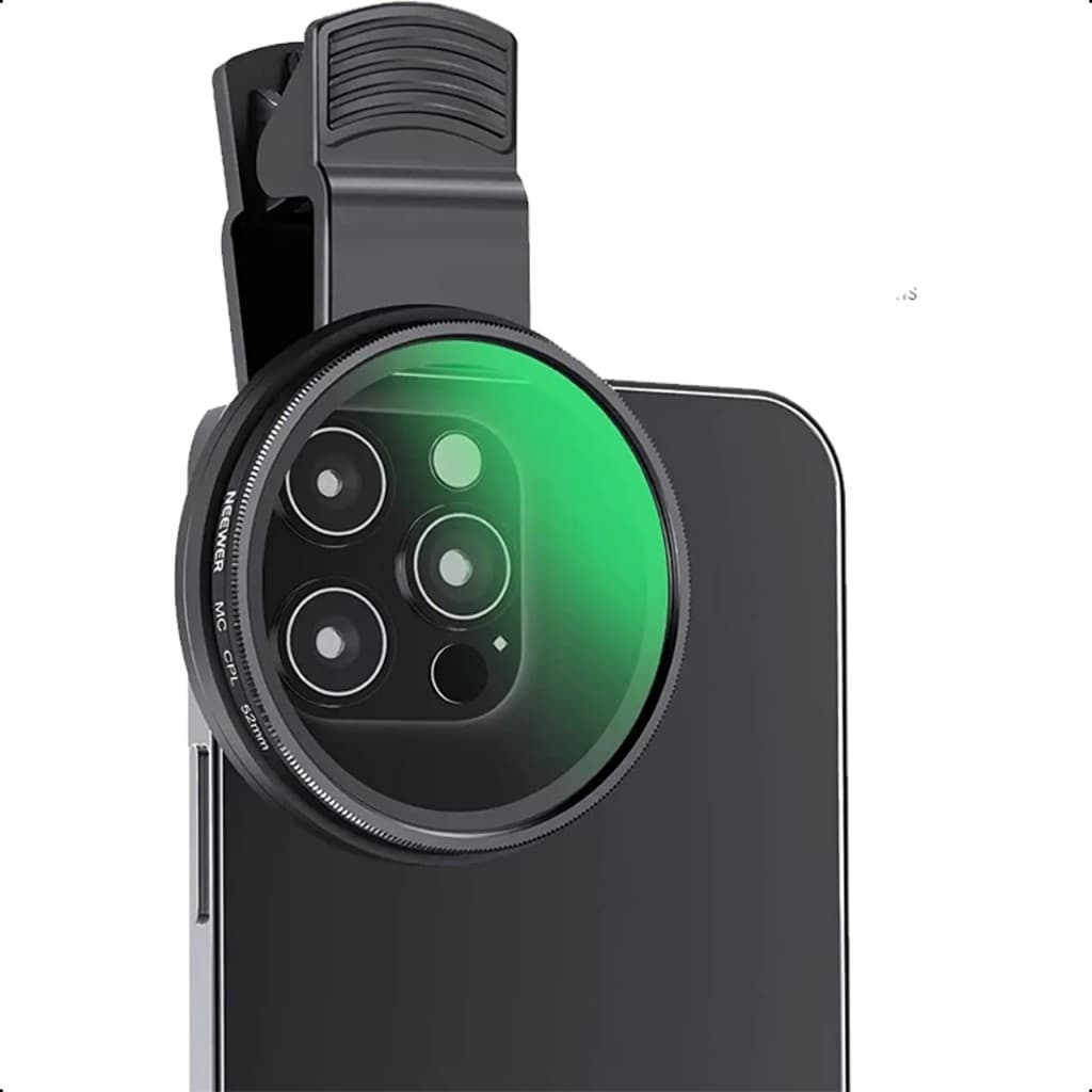 Lente Filtro Polarizado 52mm CPL Para Celular Tattoo E Tatuagem Com Case Estojo