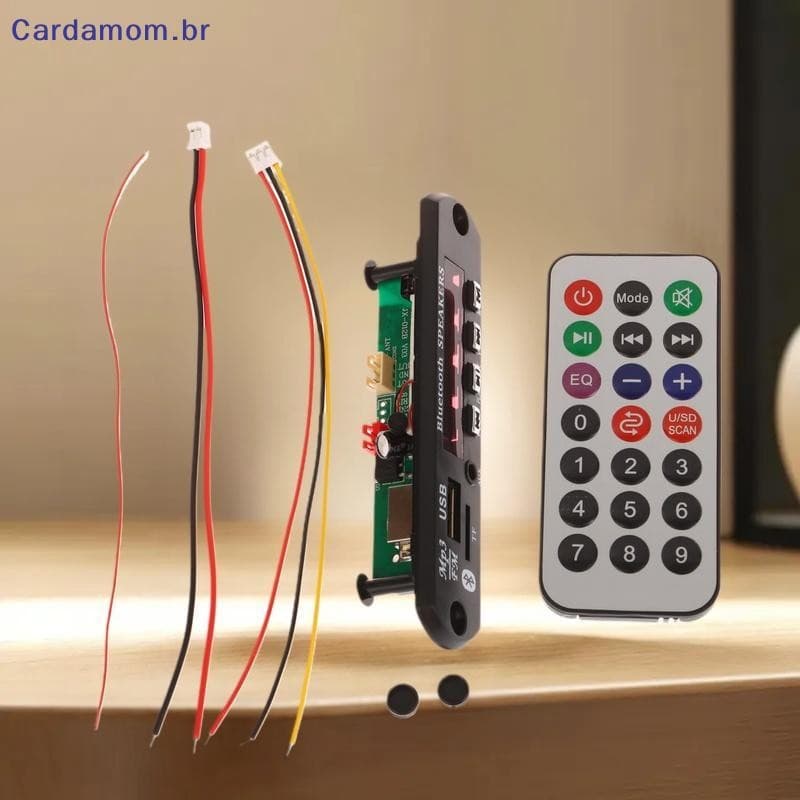 { CARDA } 1 Conjunto 12V Sem Fio 5.0 120W Amplificador MP3 Player Placa Decodificadora Áudio Do Carro USB TF Rádio FM Gr