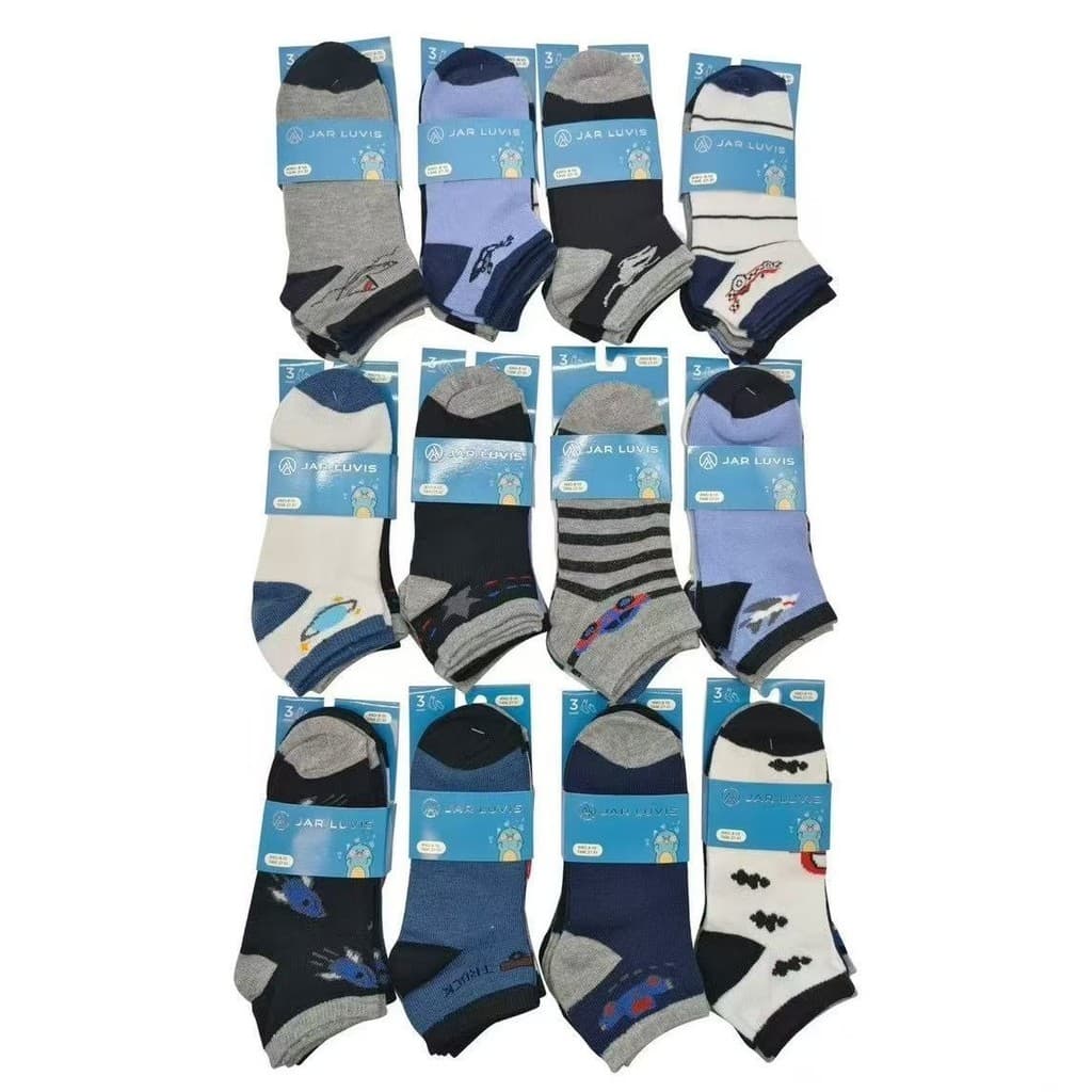 Kit Pares de Meias Infantil e Bebê Menino Estampadas