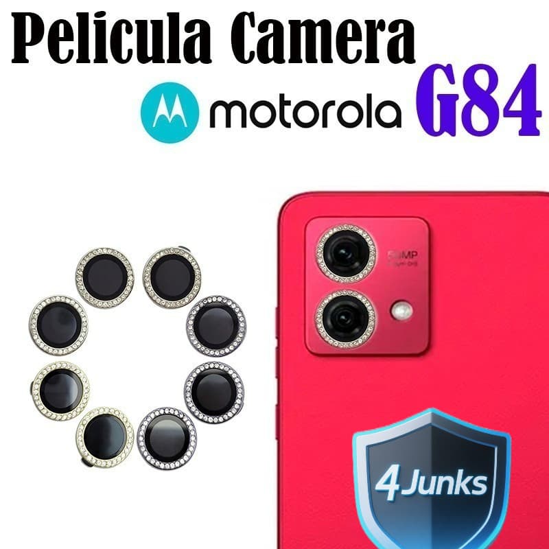 Kit (2Pcs) Pelicula Protetor de Câmera Diamante Motorola G84 Protetor Da Lente