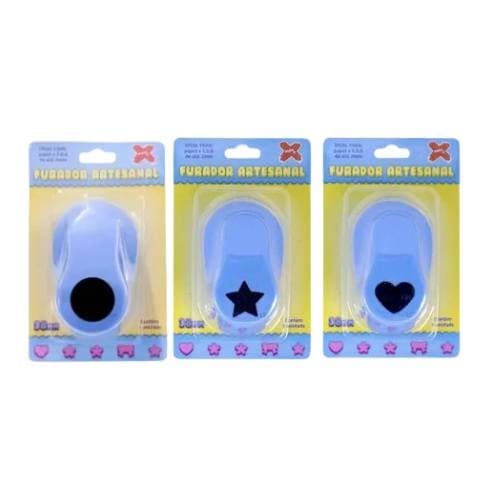 Furador Artesanal Make+ 38mm | Cortador para Papel e EVA | Vários Modelos | Ideal para Artesanato e Scrapbook