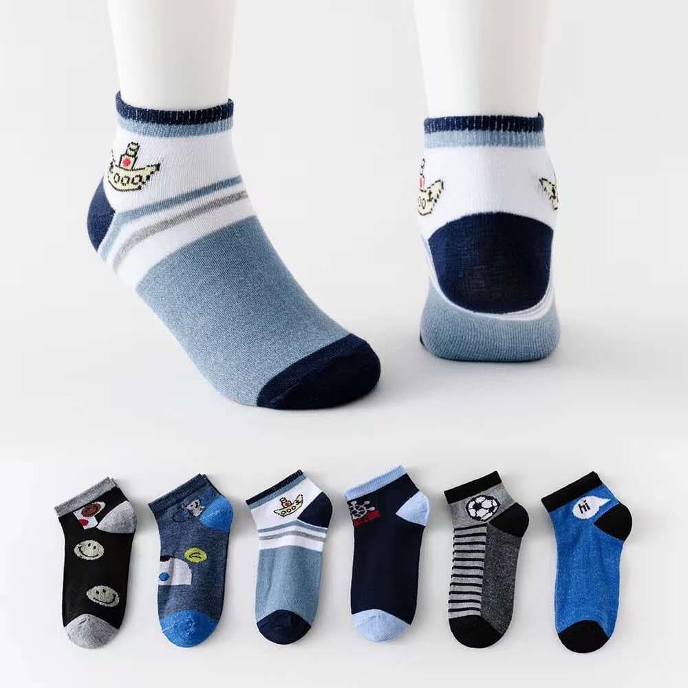 Kit Ate 24 Pes Meia Infantil Menino Feminino 75% Algodao de Criança 1 a 9 anos 6810