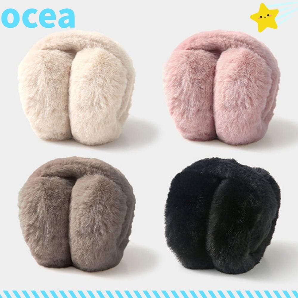 Protetores De Orelha De Pelúcia OCEA , Ouvido Dobráveis Quentes De Inverno Portáteis , Aquecedor Macio E Frio Para Mulhe