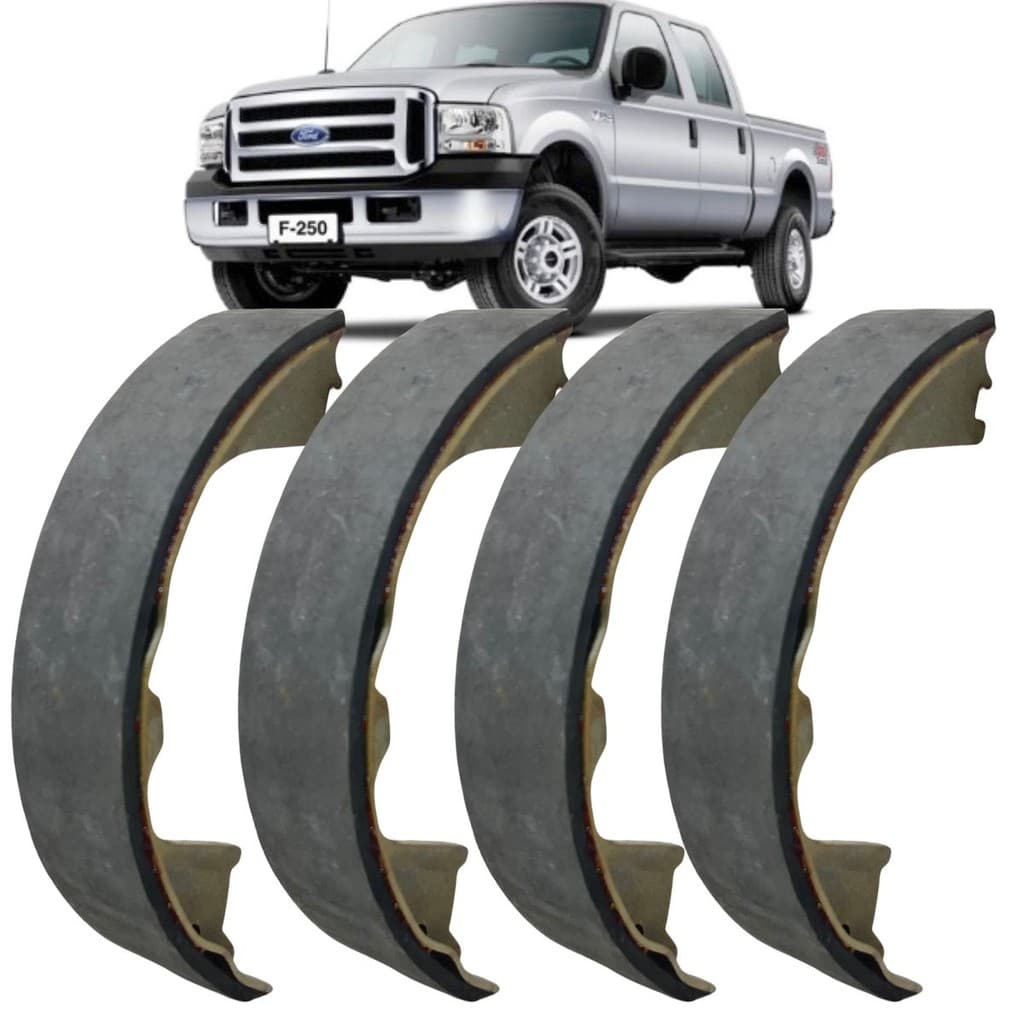 JOGO SAPATA PATIM LONA FREIO MÃO À DISCO ESTACIONÁRIO TRASEIRO F250 F350 98 A 06