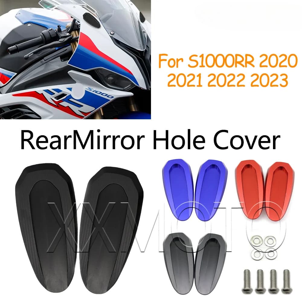 Para BMW S1000RR S1000 RR S1000 1000 Motocicleta Pára-Brisas Espelho Capa CNC Traseiro Buraco Eliminadores Retrovisores 
