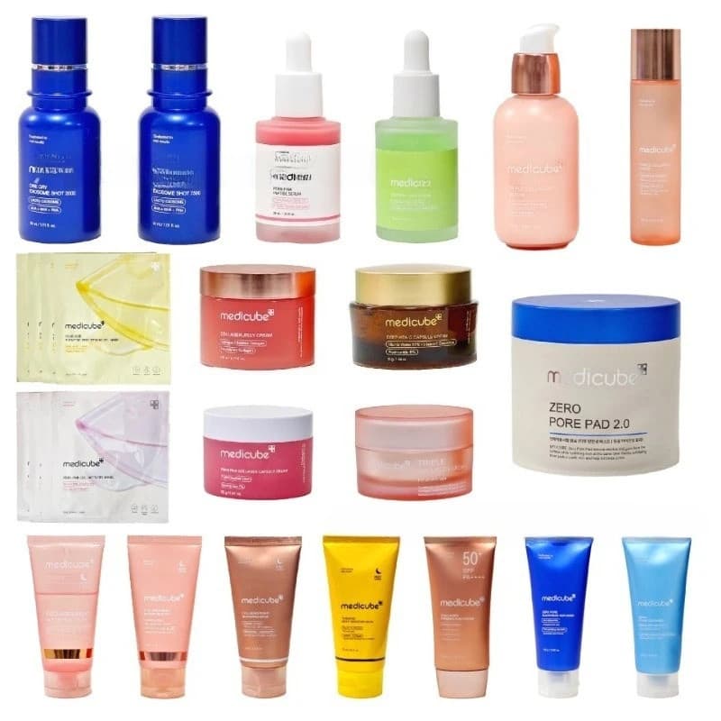 Creme de Gelatina Elástica de Colágeno Medicube 110ml, Máscara de Creme Hidratante, Creme para Olhos 140ml, Dilui Linhas