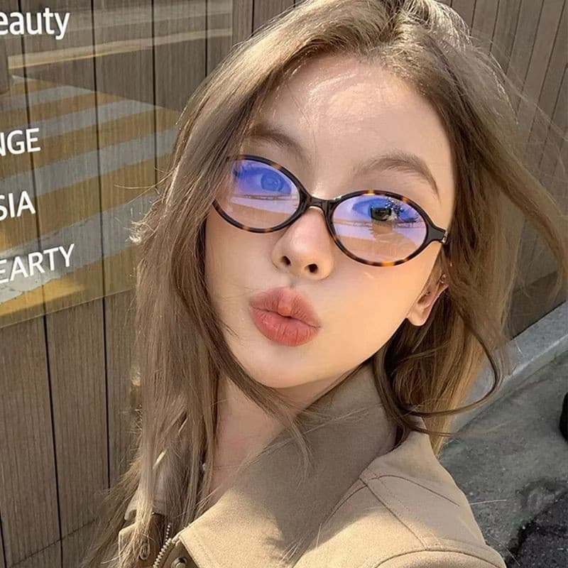 Óculos de sol retrô com redonda pequena,podem ser combinados com grau de miopia M