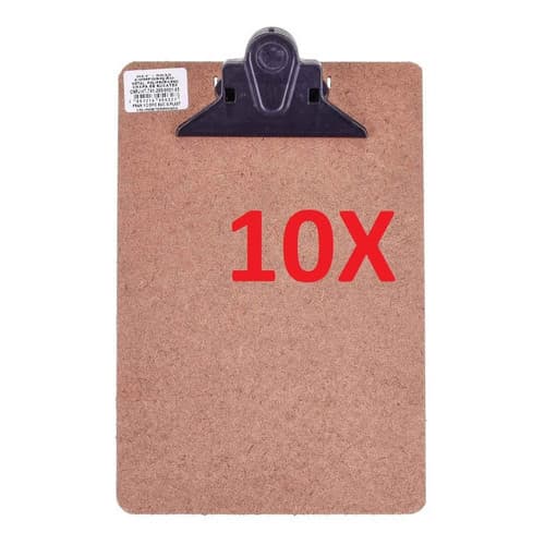 Prancheta Em Mdf, Kit Combo 10 Unidades Tamanho A4	