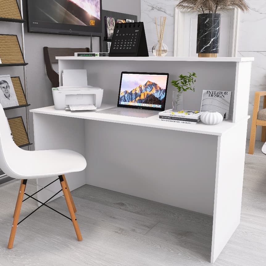 Balcão Para Recepção Organizador Branco