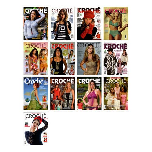 Kit 3 Revistas Bordado Moda Crochê Círculo