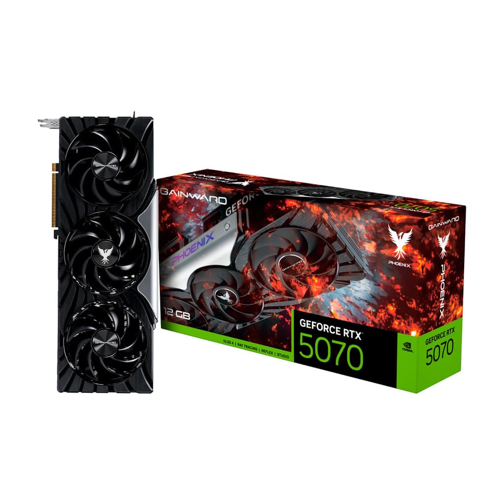 Placa de Video Gainward GeForce RTX 5070 Phoenix GS 12GB, GDDR7 192Bits, NE75070T19K9-GB2050X