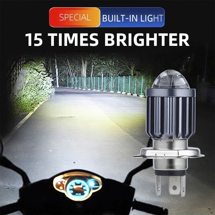 Lâmpada LED Para Farol De Motocicleta H4 H6 BA20D , Lente CSP De Holofote 12V 12000LM , Luzes Altas E Baixas , Faróis De