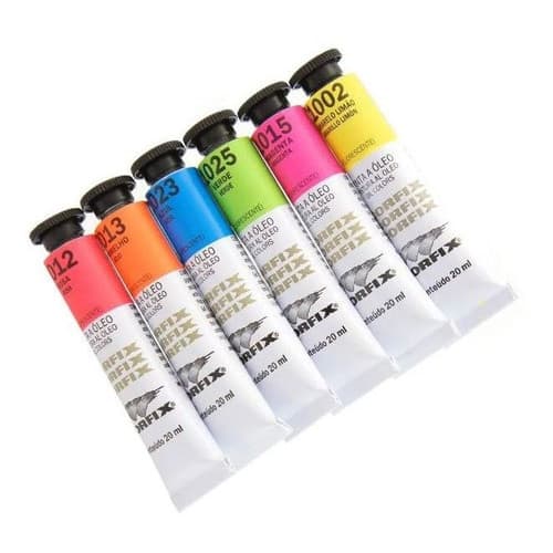 Tinta Óleo Fluorescente 20ml Corfix Para Pintura em Tela