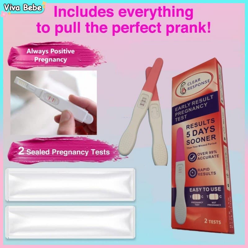 1/2 Unidades Teste Positivo de Gravidez Falso Brincadeira Pegadinha Trote Dia Dos Bobos Adereços