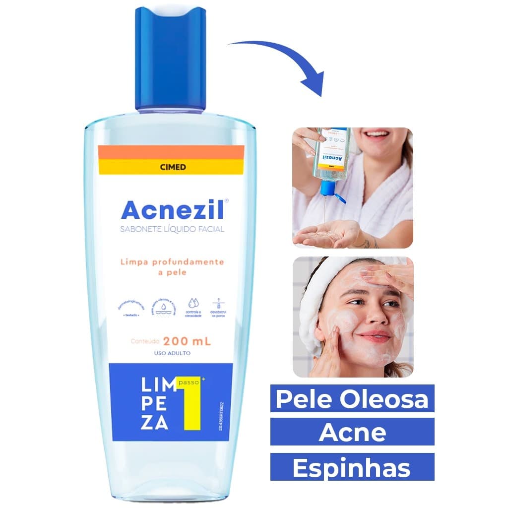 Acnezil Sabonete Liquido Facial 200ml