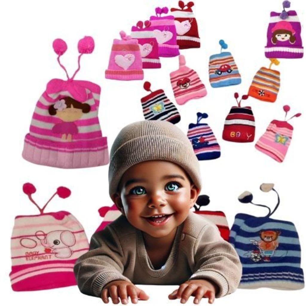 Touca de Inverno para Bebês 0 a 2 Anos Gorro Quente Confortável Nenen Recen Nascido Menino Menina Rn