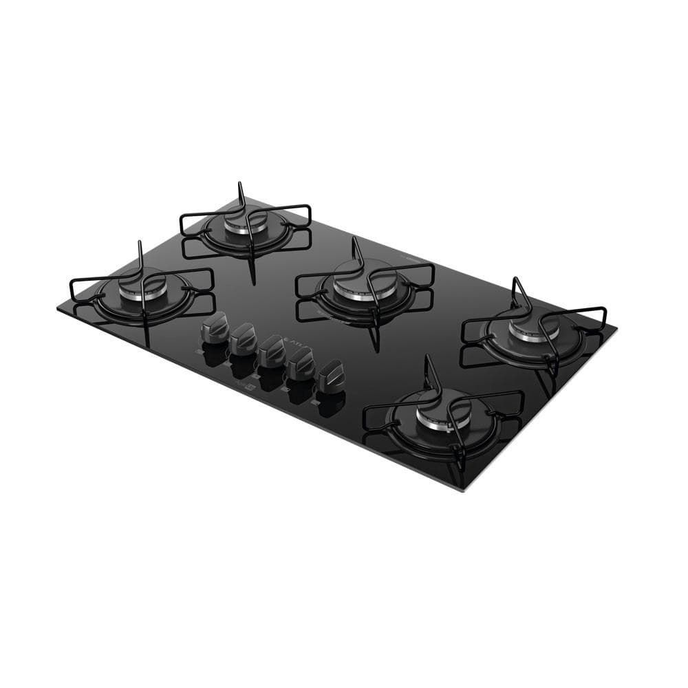 Cooktop a Gás Atlas 5 Bocas Agile Up Preto - Bivolt