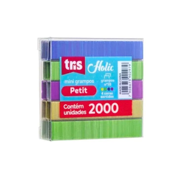 Mini Grampo Colorido Holic C/2000 N°10 TRIS